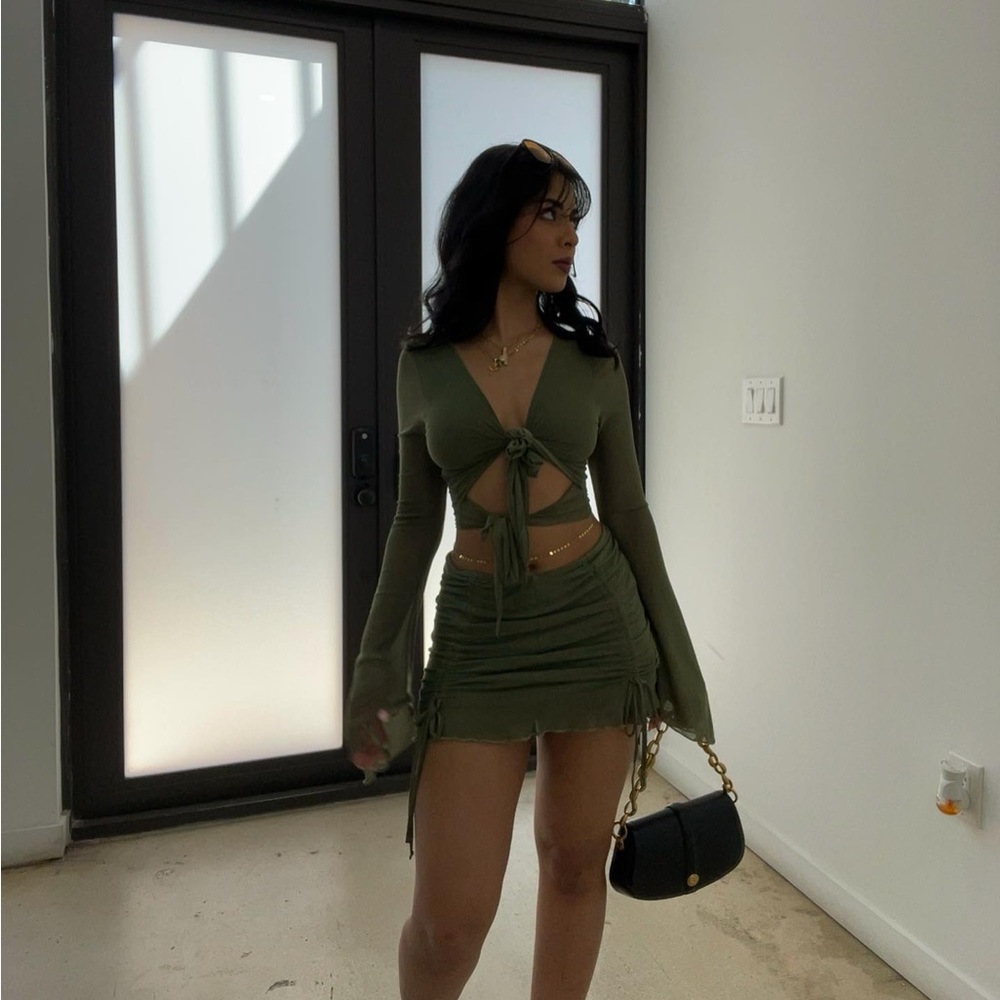 Edikted Olive Green Two Piece Matching Set